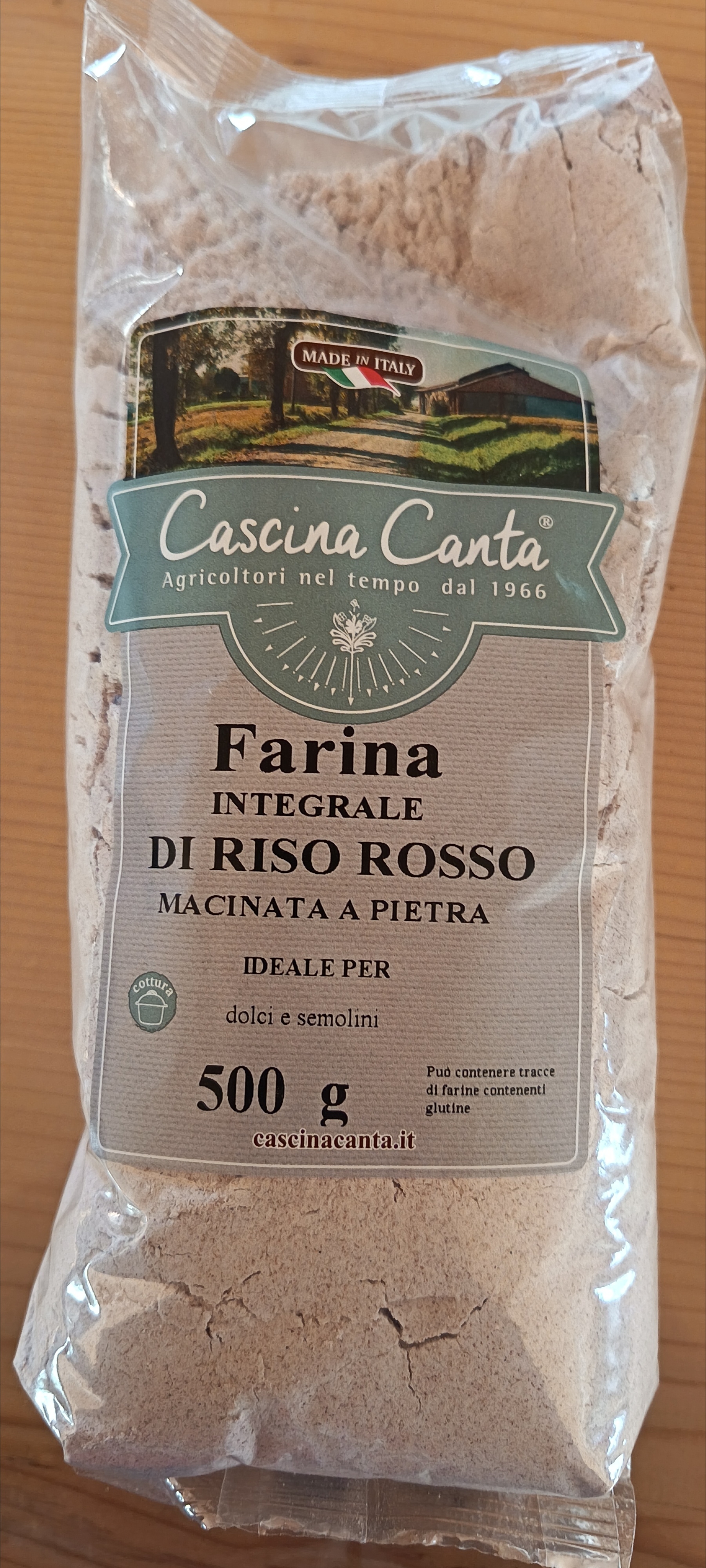 Farina integrale di riso rosso Cascina Canta